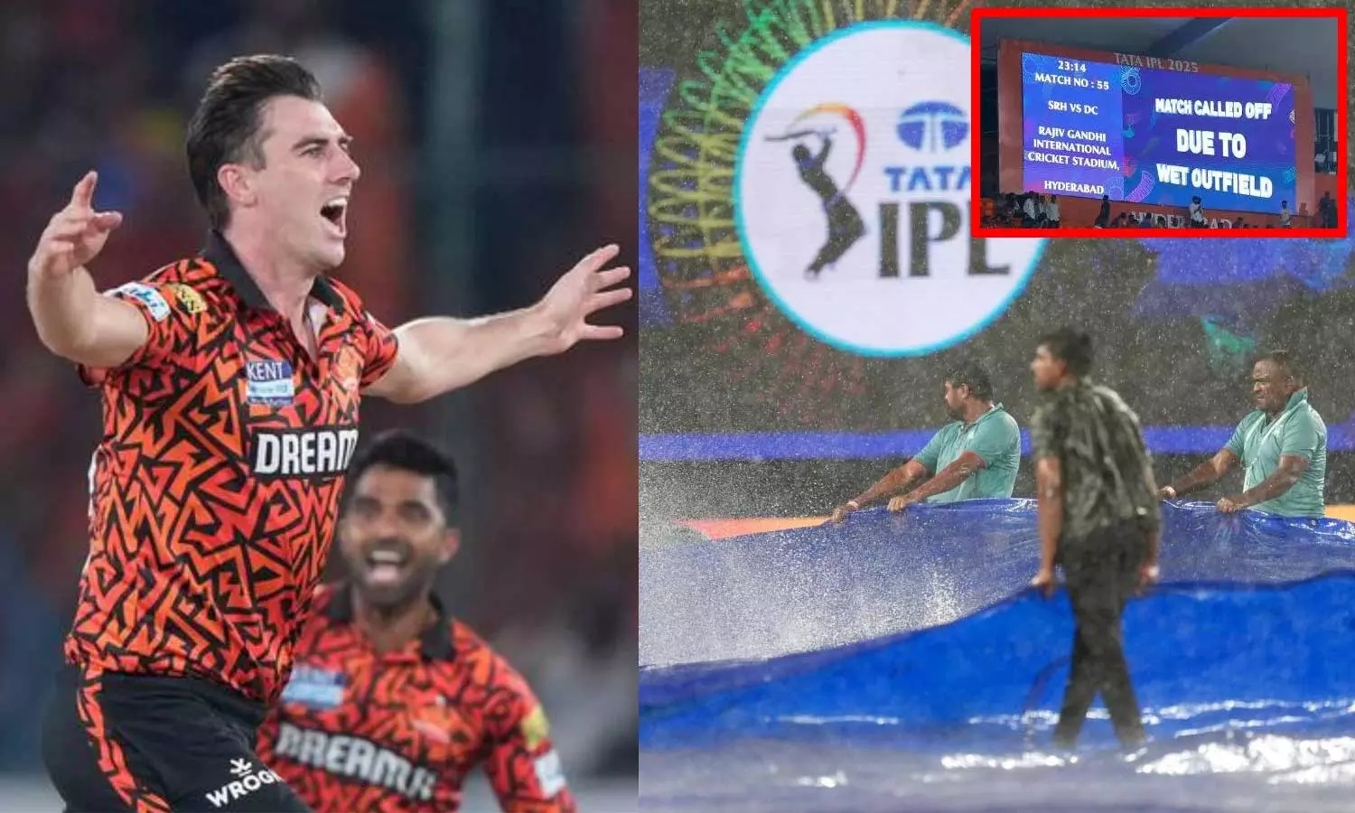 SRH - DC போட்டி மழையால் ரத்து: பிளே ஆப் வாய்ப்பை இழந்தது ஐதராபாத் அணி