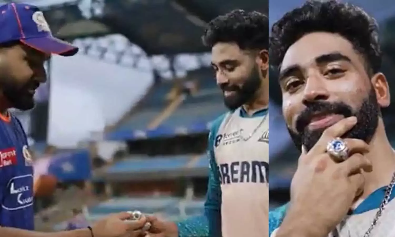 முகமது சிராஜ்-க்கு பிசிசிஐ சார்பில் மோதிரத்தை அணிவித்தார் ரோகித் சர்மா