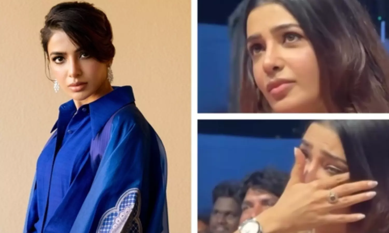 நான் ஏன் எல்லாம் மேடையிலும் அழுறேன் தெரியுமா? - வைரல் வீடியோவிற்கு பதில் சொன்ன சமந்தா