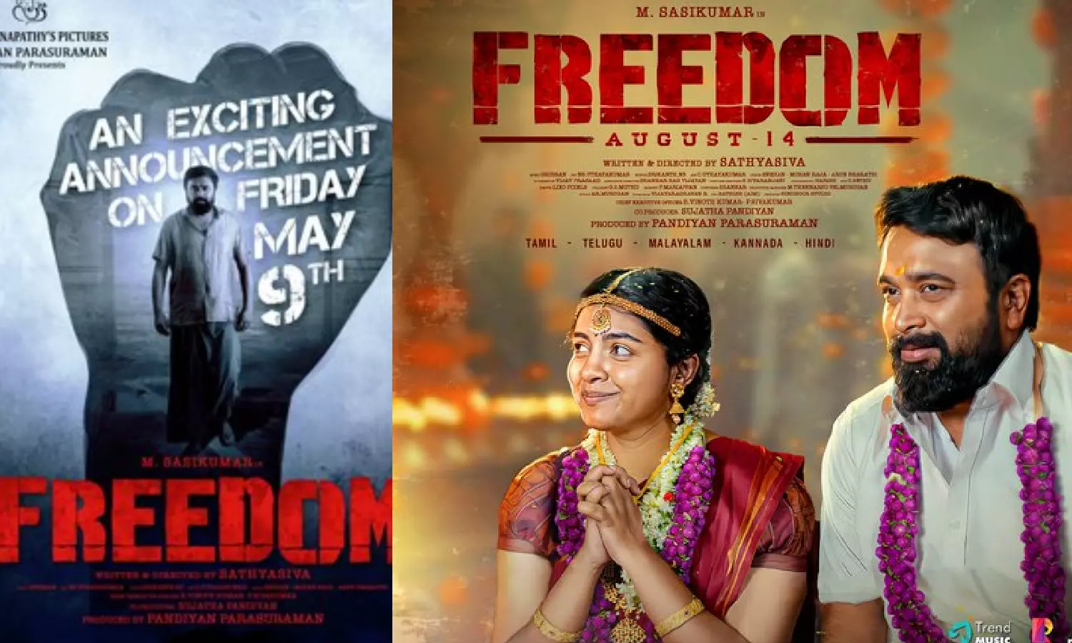 சசிகுமார் நடித்த Freedom படத்தின் முக்கிய அறிவிப்பு விரைவில்...