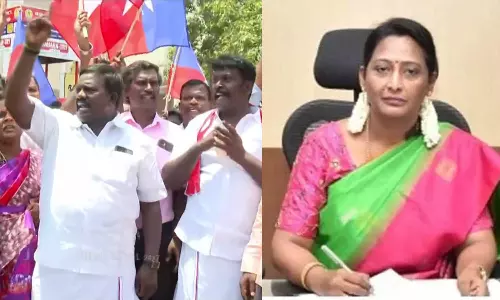 மதுரை ஆட்சியர் சங்கீதாவை மாற்றக்கோரி விசிகவினர் சாலைமறியல் போராட்டம்