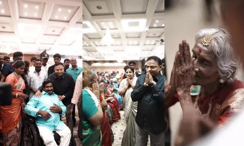 தன் மகள் திருமணத்தில் ஆதரவற்ற 1500 பேருக்கு விருந்தளித்த ஐசரி கணேஷ்