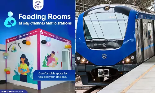 சென்னை மெட்ரோ ரெயில் நிலையங்களில் பாலூட்டும் அறைகள்- மெட்ரோ நிர்வாகம்
