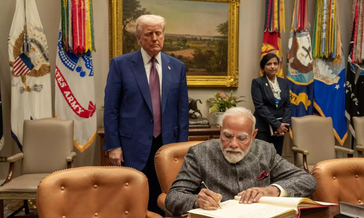 அமெரிக்க பொருட்களுக்கு முழு வரி விலக்கு அளிக்க இந்தியா சம்மதம் - அதிபர் டிரம்ப் அதிர்ச்சி தகவல் அமெரிக்க பொருட்களுக்கு முழு வரி விலக்கு அளிக்க இந்தியா சம்மதம் - அதிபர் டிரம்ப் அதிர்ச்சி தகவல்
