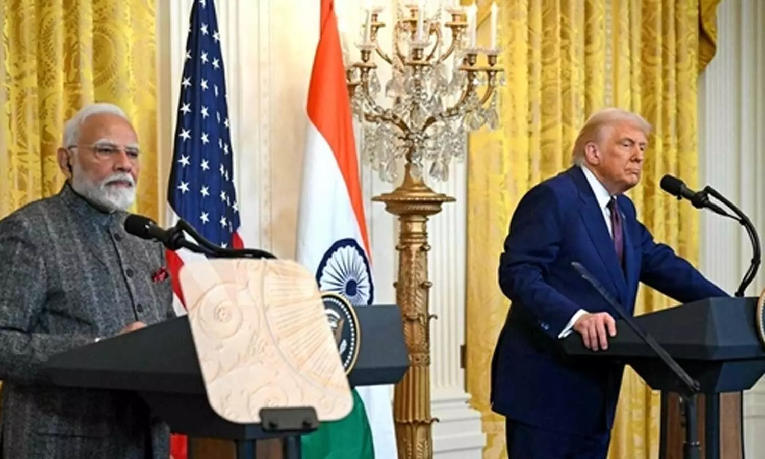 அமெரிக்க பொருட்கள் மீது 100% வரி குறைப்புக்கு கூட இந்தியா தயார் - அதிபர் டிரம்ப் அதிர்ச்சி தகவல் அமெரிக்க பொருட்கள் மீது 100% வரி குறைப்புக்கு கூட இந்தியா தயார் - அதிபர் டிரம்ப் அதிர்ச்சி தகவல்