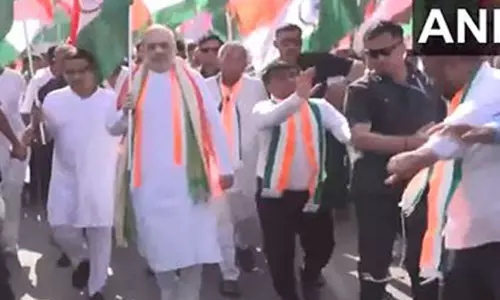 குஜராத்தில் திரங்கா யாத்திரை- மத்திய அமைச்சர் அமித் ஷா பங்கேற்பு