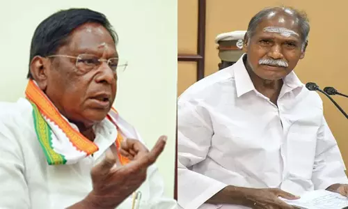 மதுஆலைக்கு அனுமதி அளிக்காததால் கவர்னர் மீது முதலமைச்சர் ரங்கசாமி அதிருப்தி- நாராயணசாமி மீண்டும் குற்றச்சாட்டு