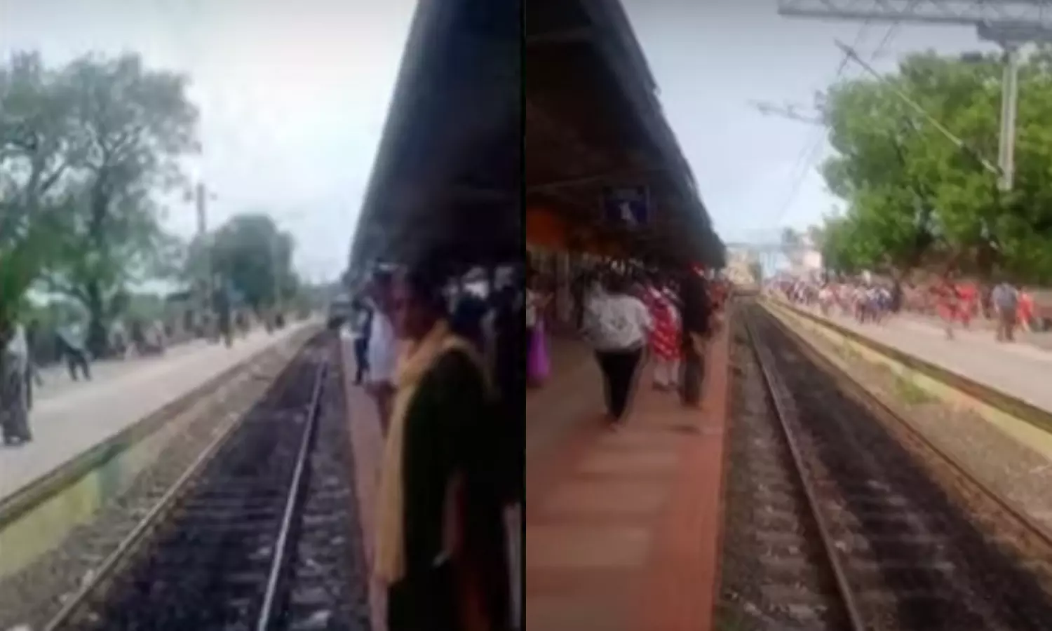 ஒரே தண்டவாளத்தில் 2 ரெயில்கள் வந்ததால் பரபரப்பு