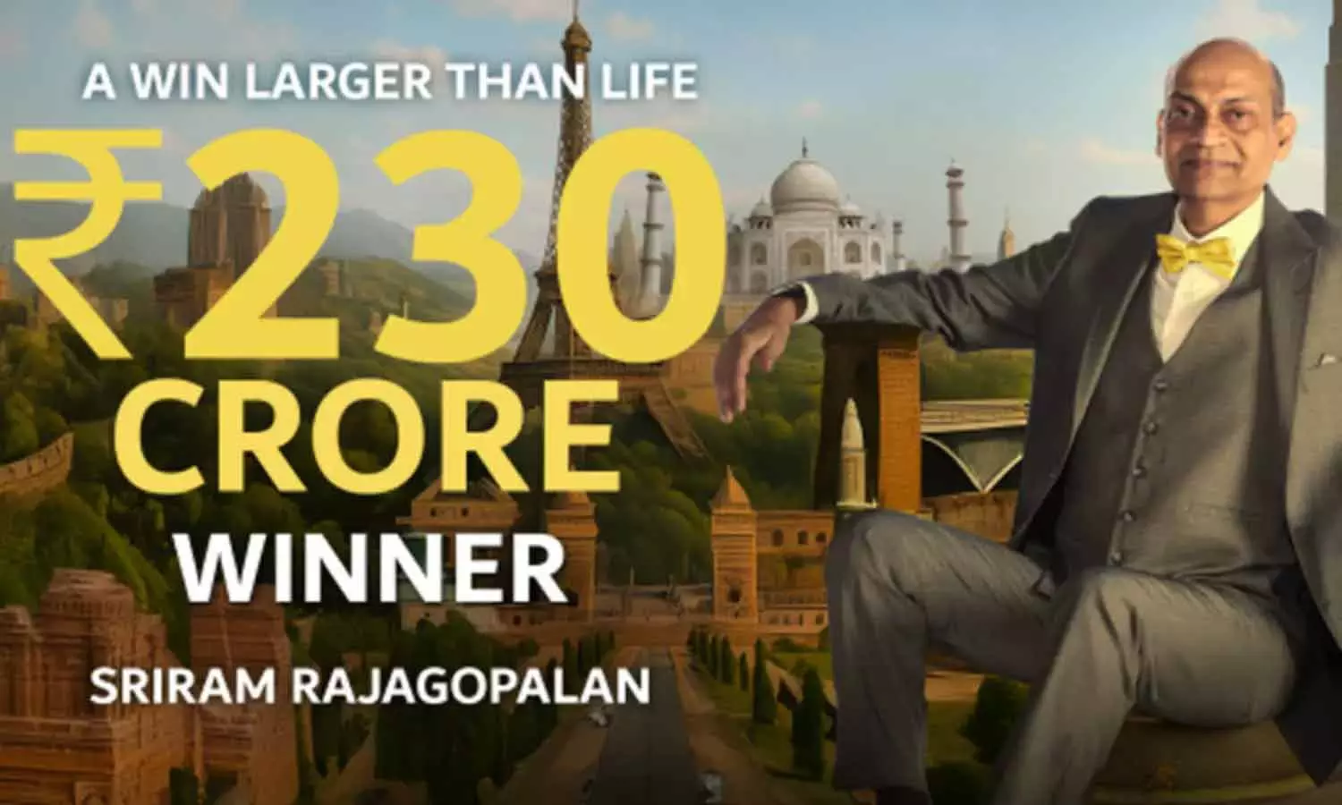 லாட்டரி மூலம் ரூ.230 கோடியை அள்ளிய சென்னை என்ஜினீயர்