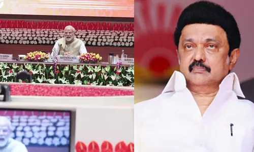 மத்திய வருவாயில் மாநிலங்களுக்கான வருவாய் 50% உயர்த்த வேண்டும்- நிதி ஆயோக் கூட்டத்தில் முதலமைச்சர் வலியுறுத்தல்