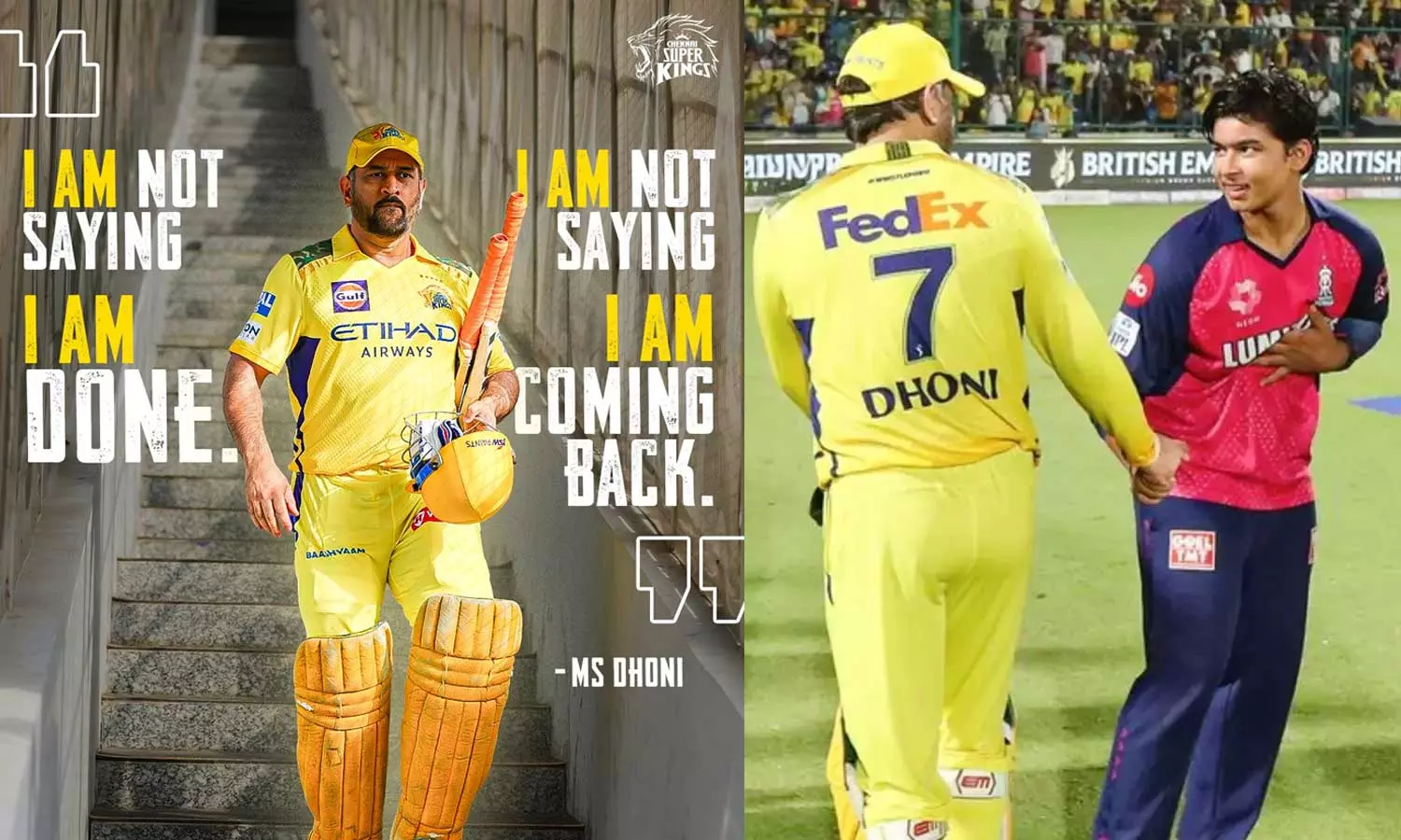 வயசாகிடுச்சு போல.. - வைபவ் சூர்யவன்ஷி குறித்த கேள்விக்கு சிரித்தபடியே பதில் கூறிய தோனி