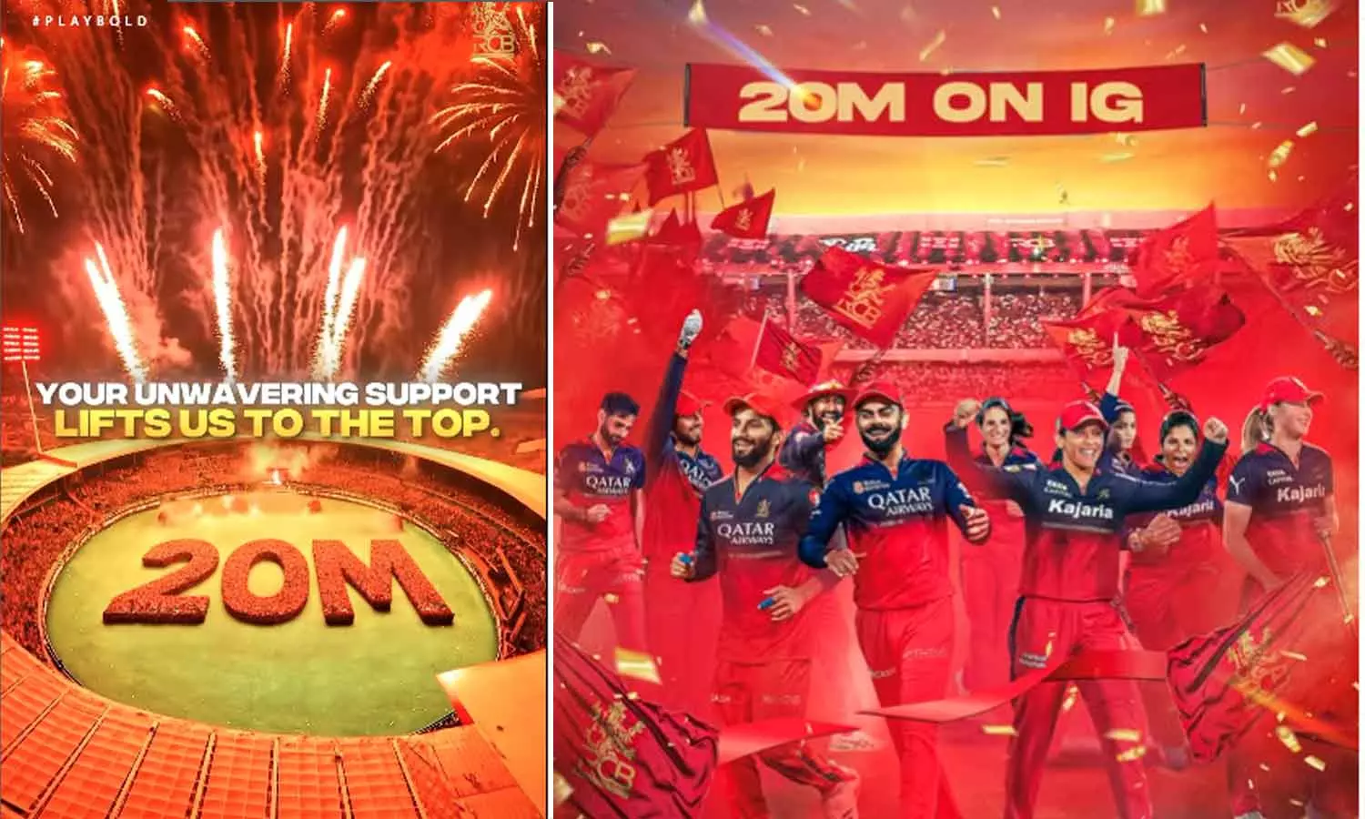 2 கோடி Followers கொண்ட முதல் ஐபிஎல் அணி- ஆர்சிபி சாதனை 2 கோடி Followers கொண்ட முதல் ஐபிஎல் அணி- ஆர்சிபி சாதனை