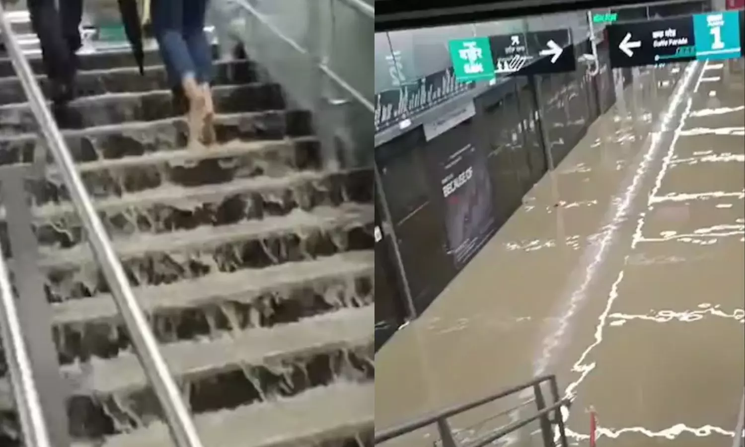 VIDEO: கனமழையால் வெள்ளக்காடாக மாறிய மும்பை.. மெட்ரோவுக்குள் புகுந்த தண்ணீர் - தத்தளித்கும் மக்கள்