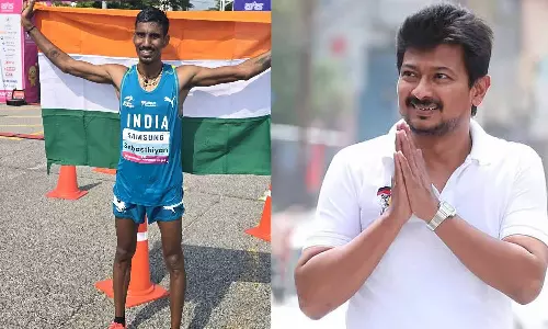 ஆசிய தடகள போட்டி: வெண்கல பதக்கம் வென்ற தமிழக வீரர் செர்வினுக்கு உதயநிதி ஸ்டாலின் வாழ்த்து