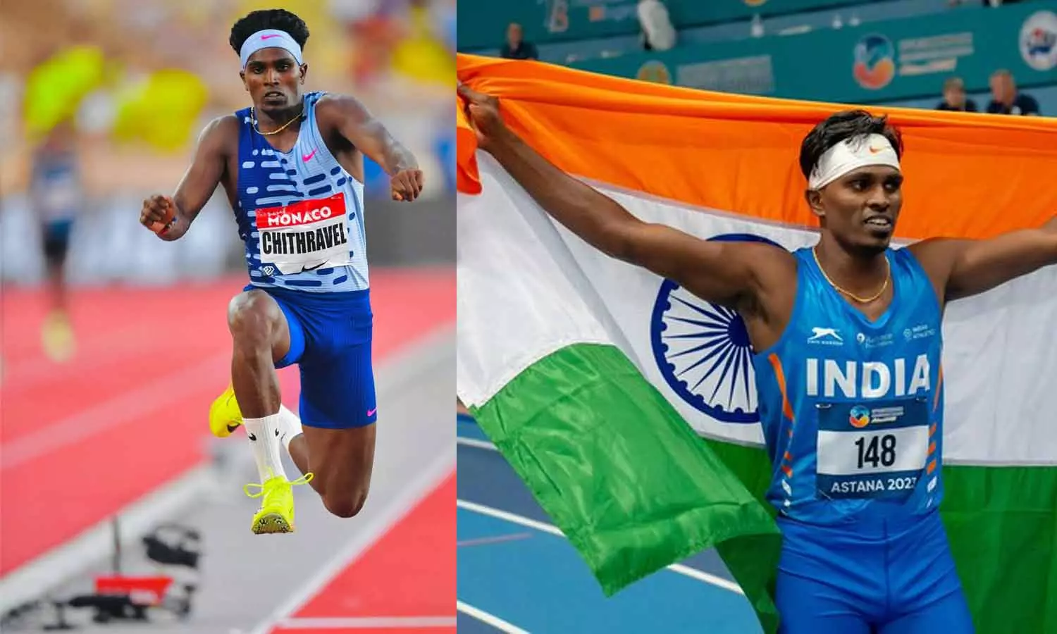 ஆசிய தடகள போட்டி: மும்முறை தாண்டுதலில் வெள்ளிப் பதக்கம் வென்ற தமிழக வீரர் ஆசிய தடகள போட்டி: மும்முறை தாண்டுதலில் வெள்ளிப் பதக்கம் வென்ற தமிழக வீரர்