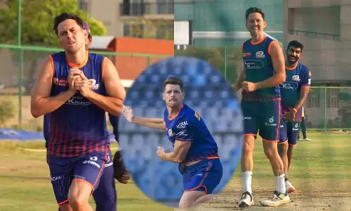 மிட்செல் சான்ட்னர் போல பந்து வீசிய போல்ட்- வைரல் வீடியோ