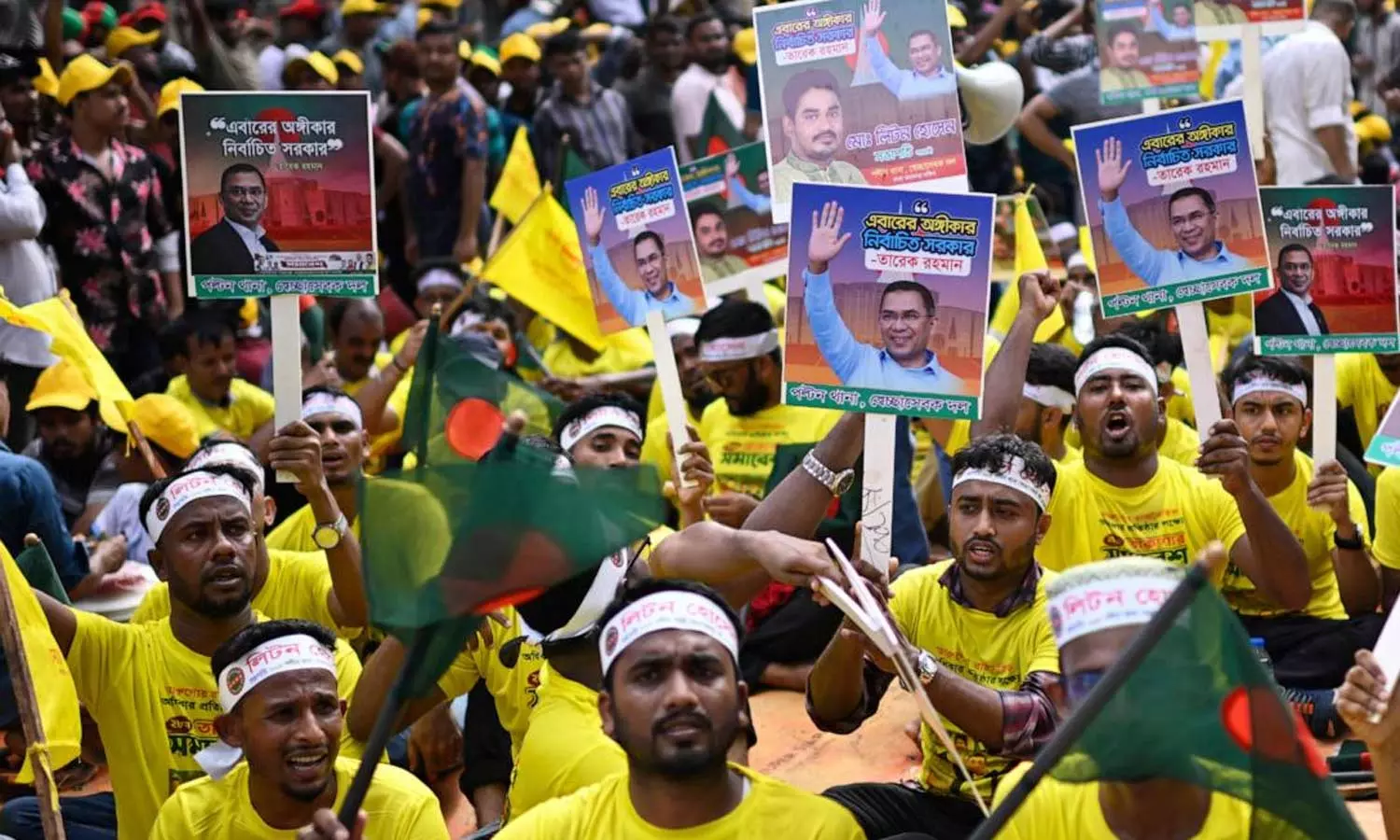 வங்கதேசம்: பொதுத்தேர்தல் நடத்த வலியுறுத்தி கலீதா ஜியா ஆதரவாளர்கள் பேரணி