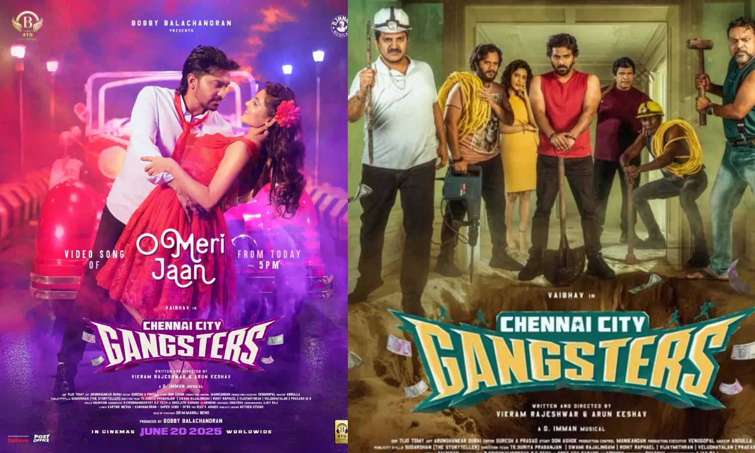 `சென்னை சிட்டி கேங்ஸ்டர்ஸ் படத்தின் O Meri Jaan வீடியோ பாடல் ரிலீஸ் அப்டேட்