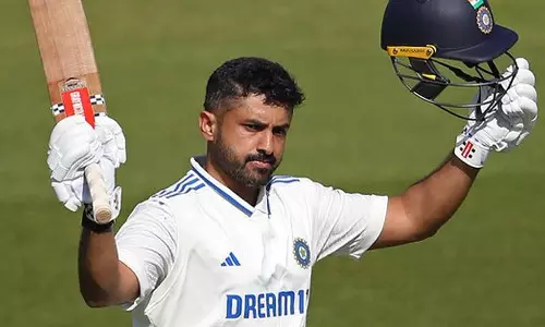 இங்கிலாந்து லயன்ஸ் அணிக்கு எதிரான பயிற்சி போட்டியில் சதம் விளாசிய கருண் நாயர்