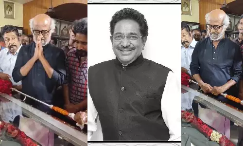 `அவருடைய இழப்பு பேரிழப்பு - ராஜேஷ் உடலிற்கு அஞ்சலி செலுத்திய ரஜினி