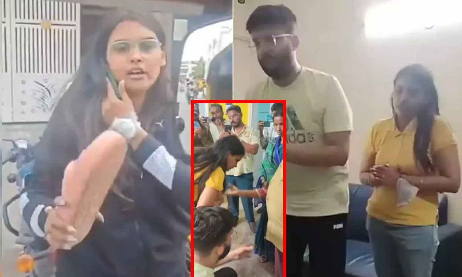 பெங்களூரு: ஆட்டோ ஓட்டுனரை செருப்பால் அடித்த வடமாநில பெண் அவரது காலில் விழுந்து மன்னிப்பு கோரினார்