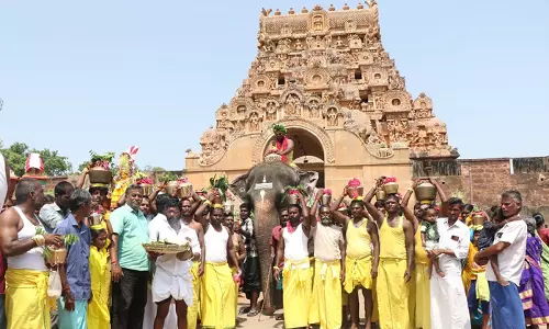 தஞ்சை சீனிவாசபுரம் மகா மாரியம்மன் கோவிலில் நாளை கும்பாபிஷேகம்