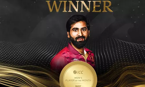 ஐ.சி.சி. மே மாத சிறந்த வீரர் விருதை வென்றார் யு.ஏ.இ. அணி கேப்டன்