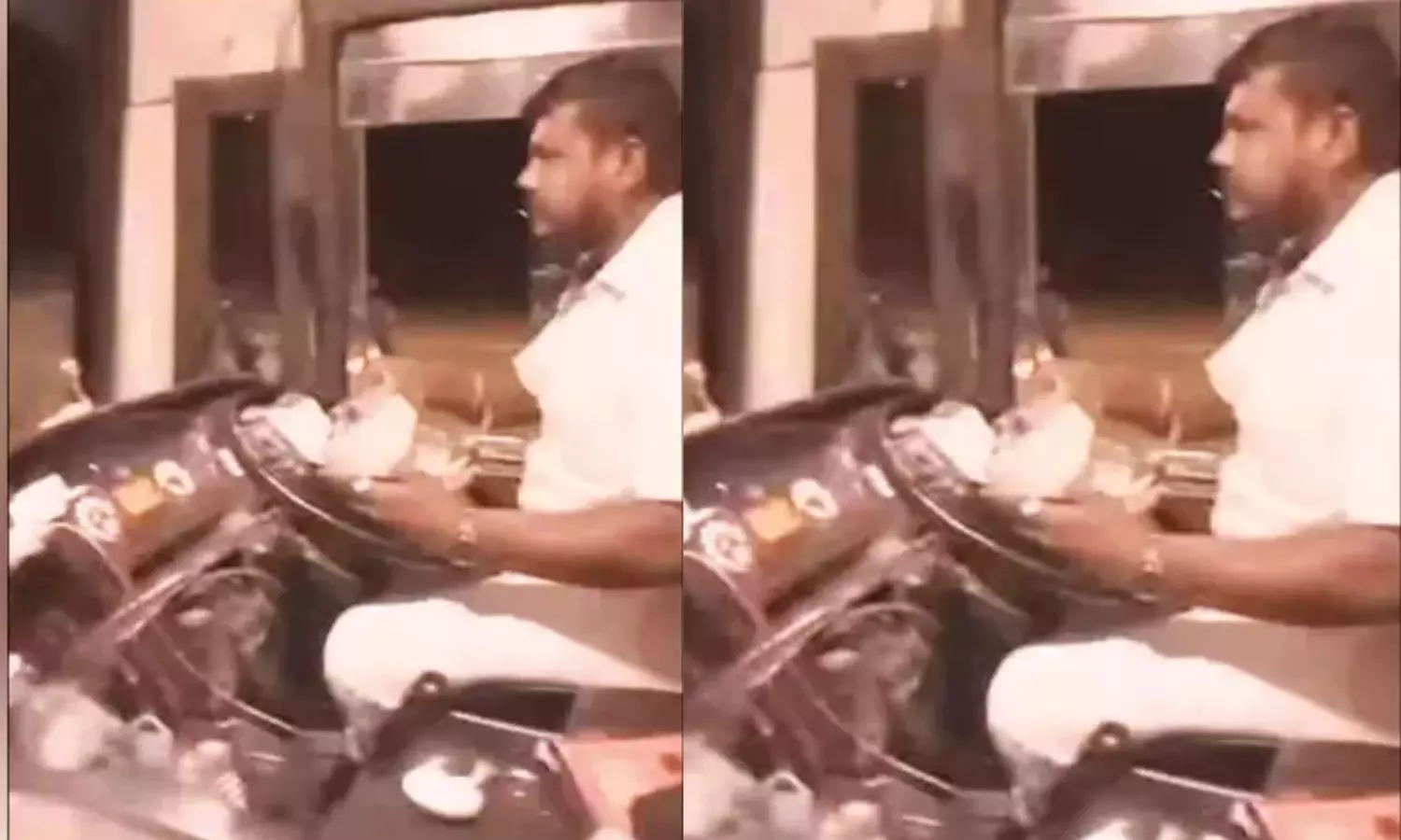 மதுரை To சென்னை: இரவு உணவு சாப்பிட்டுக் கொண்டே ஆம்னி பஸ்சை ஓட்டிய டிரைவர் மதுரை To சென்னை: இரவு உணவு சாப்பிட்டுக் கொண்டே ஆம்னி பஸ்சை ஓட்டிய டிரைவர்