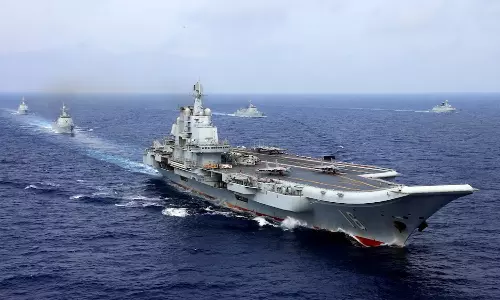 முதல் முறையாக பசிபிக் பெருங்கடலில்  சீன விமானம் தாங்கிக் கப்பல்கள் - ஜப்பான் கவலை