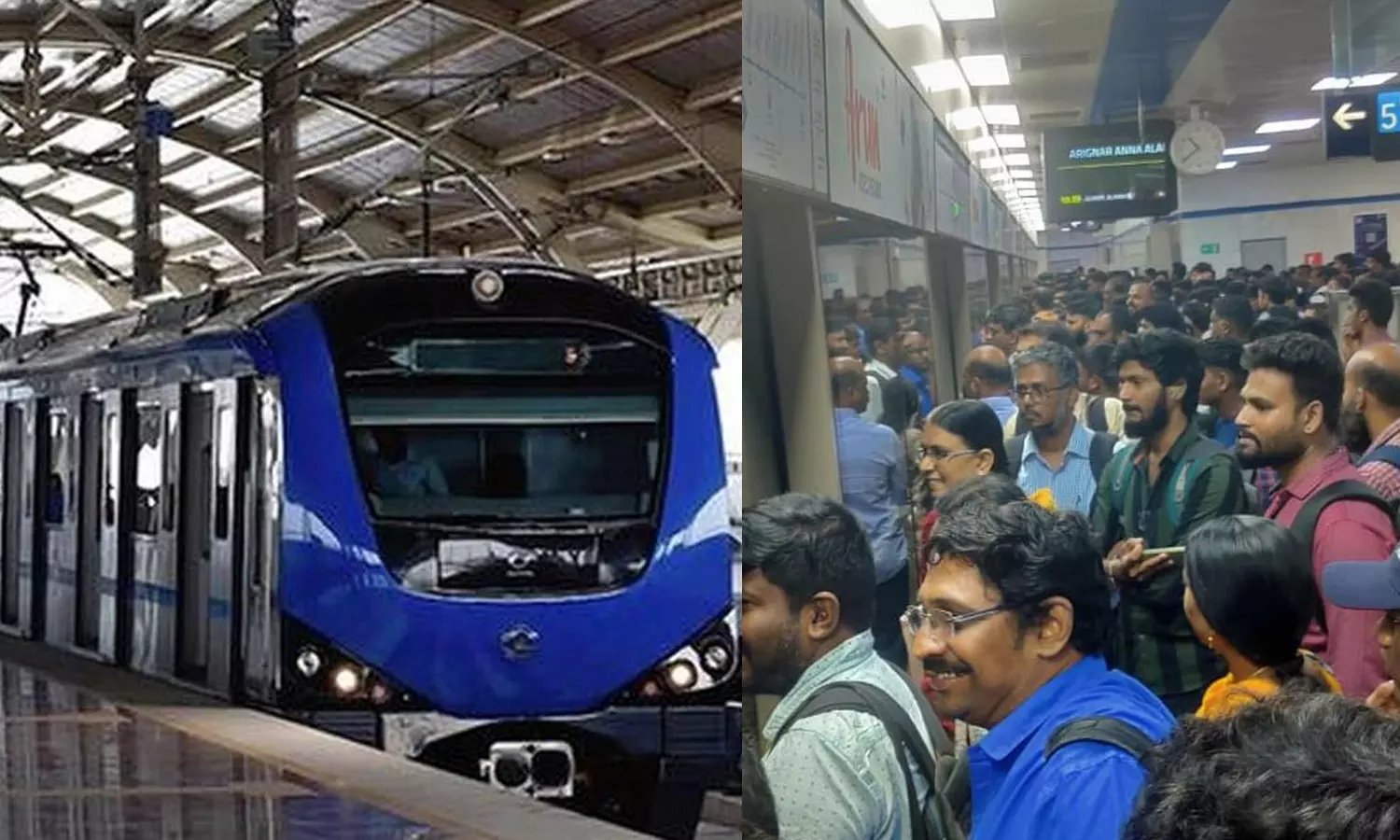 மெட்ரோ ரெயில் சேவை தற்காலிக நிறுத்தம்- பயணிகள் அவதி