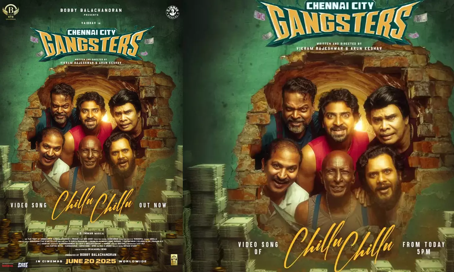 சென்னை சிட்டி கேங்ஸ்டர்ஸ் படத்தின் Chillu Chillu வீடியோ பாடல் வெளியானது சென்னை சிட்டி கேங்ஸ்டர்ஸ் படத்தின் Chillu Chillu வீடியோ பாடல் வெளியானது