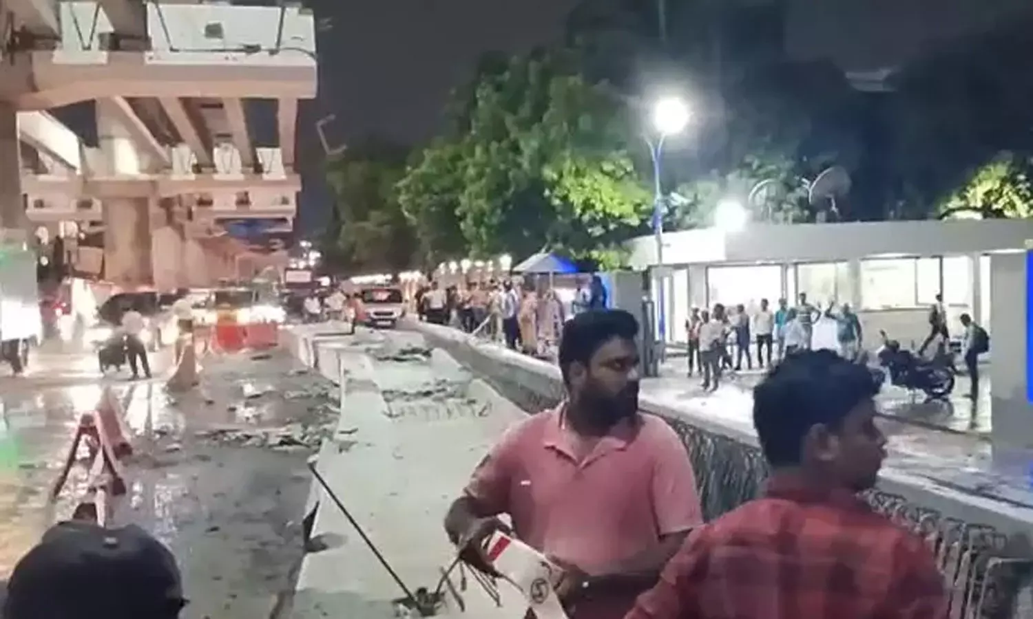 போரூர் அருகே சோகம்: மெட்ரோ ரெயில் கட்டுமான விபத்தில் ஒருவர் பலி