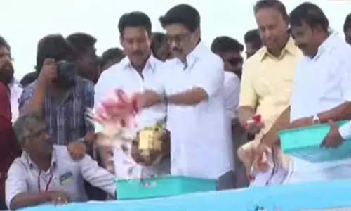 டெல்டா பாசனத்திற்காக கல்லணையில் நீர் திறந்து வைத்தார் முதலமைச்சர் மு.க.ஸ்டாலின்