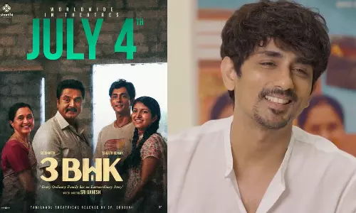 3BHK படம் பார்க்க வேண்டும் என தோன்றினால் வந்து படத்தை பாருங்கள்... நான் உங்களை வற்புறுத்தவில்லை  - சித்தார்த்