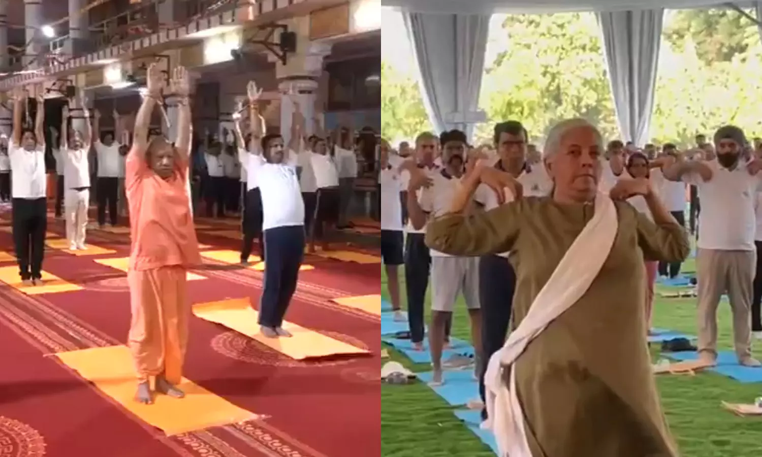 இந்தியா முழுவதும் பா.ஜ.க. தலைவர்கள் தலைமையில் நடைபெற்ற யோகா தின கொண்டாட்டம்  - வீடியோ