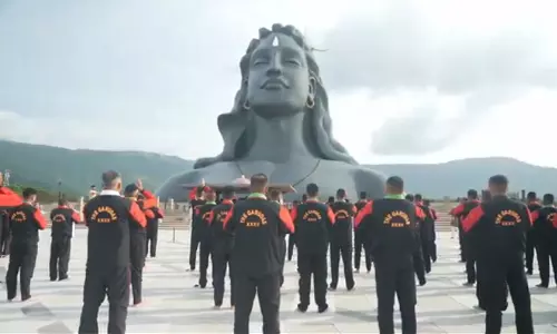 சர்வதேச யோகா தினம்: ஆதியோகியில் பாதுகாப்பு படை வீரர்களுக்கு யோகா நிகழ்ச்சி