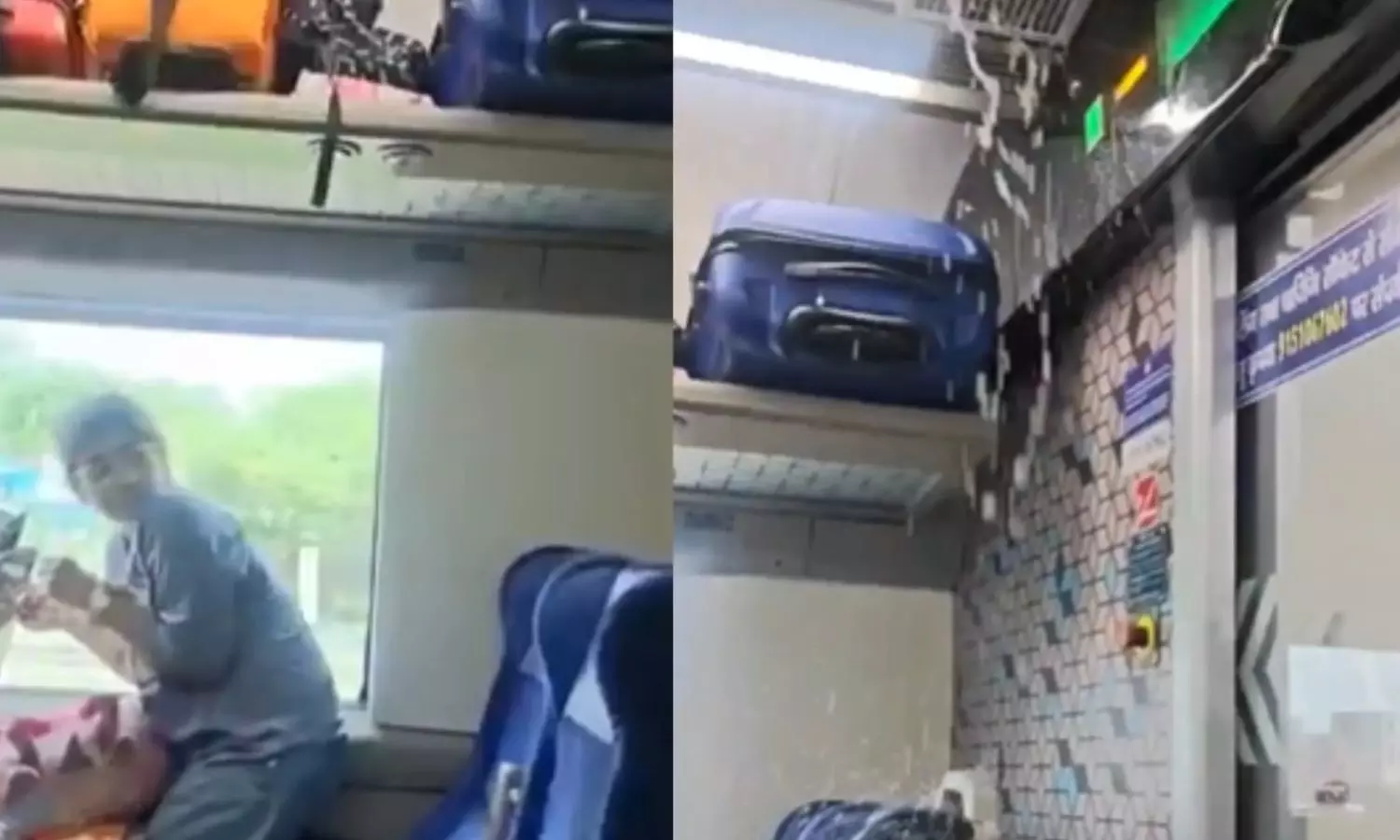 VIDEO: வந்தே பாரத் ரெயிலுக்குள் கொட்டிய மழைநீர்.. சோதனையில் முடிந்த சொகுசு பயணம்!