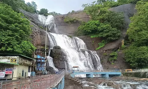 மேற்கு தொடர்ச்சி மலைப்பகுதிகளில் தொடர் மழை: குற்றாலத்தில் அனைத்து அருவிகளிலும் குளிக்க தடை