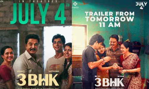 3 BHK படத்தின் டிரெய்லர் நாளை வெளியாகும் என படக்குழு அறிவிப்பு