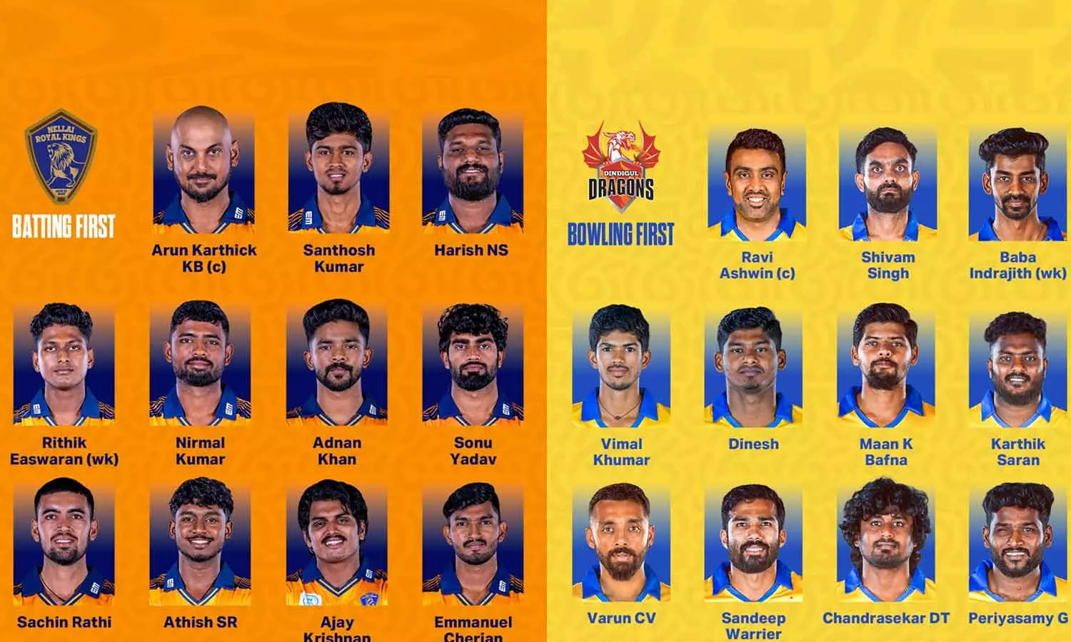 TNPL 2025: திண்டுக்கல் அணிக்கு எதிராக நெல்லை பேட்டிங் தேர்வு TNPL 2025: திண்டுக்கல் அணிக்கு எதிராக நெல்லை பேட்டிங் தேர்வு