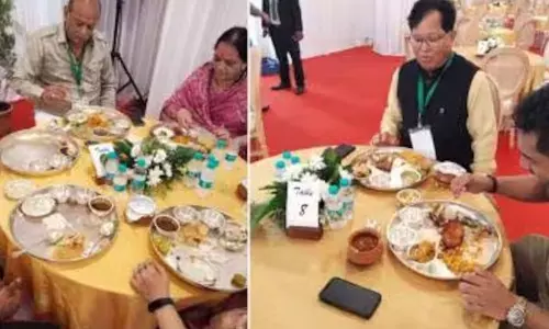 வெள்ளி தட்டில் உணவு, ஒருவேளை விருந்துக்கு ரூ.27 லட்சம் செலவு செய்த மகாராஷ்டிரா அரசு- காங்கிரஸ் கண்டனம்