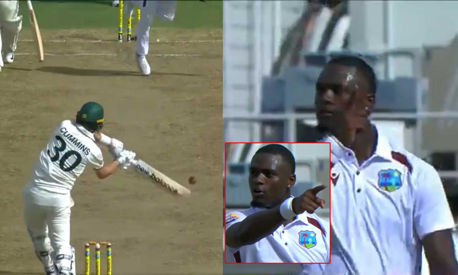 கம்மின்ஸ் விக்கெட்டை வீழ்த்தியதும் ஆக்ரோசமாக செயல்பட்ட வெஸ்ட் இண்டீஸ் வீரருக்கு அபராதம்..!