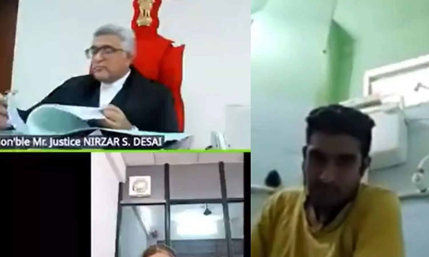 சீச்சீ..! குஜராத் உயர்நீதிமன்ற விசாரணைக்கு ஆன்லைன் மூலம் கழிப்பறையில் இருந்து ஆஜரான நபர் - வீடியோ