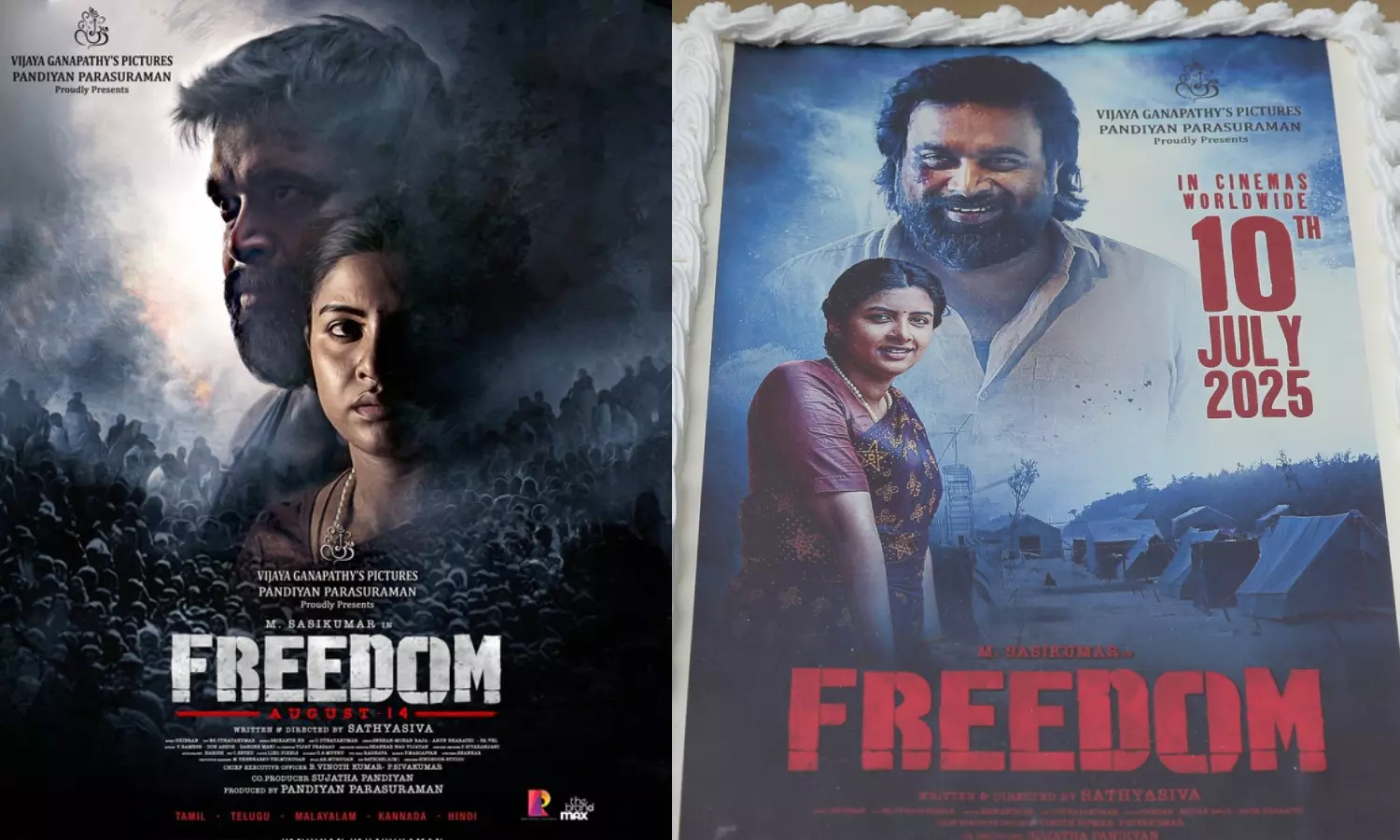 சசிகுமார் நடித்த Freedom படத்தின் செகண்ட் சிங்கிள் அப்டேட்