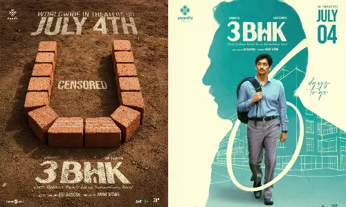 சித்தார்த்தின் 3 BHK படத்திற்கு `யு சான்றிதழ்