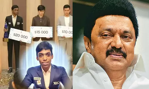 செஸ் வீரர் பிரக்ஞானந்தாவிற்கு முதலமைச்சர் மு.க.ஸ்டாலின் வாழ்த்து