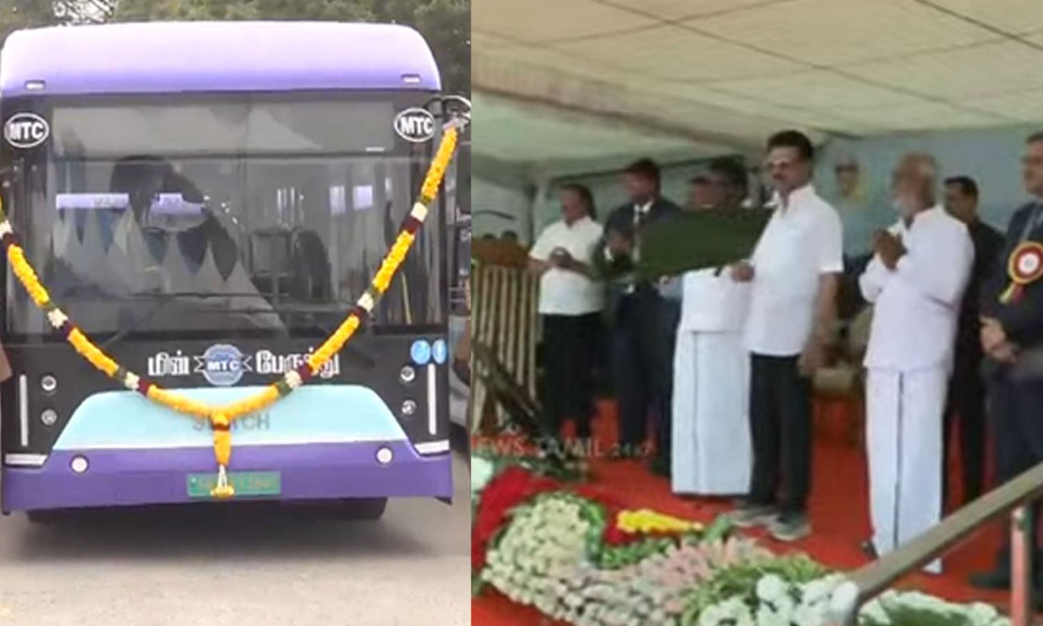 தமிழகத்தில் முதன்முதலாக மின்சார பஸ் சேவை: முதலமைச்சர் மு.க.ஸ்டாலின் தொடங்கி வைத்தார்