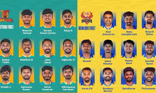 TNPL எலிமினேட்டர் சுற்று: திருச்சி அணிக்கு எதிராக திண்டுக்கல் பந்து வீச்சு தேர்வு