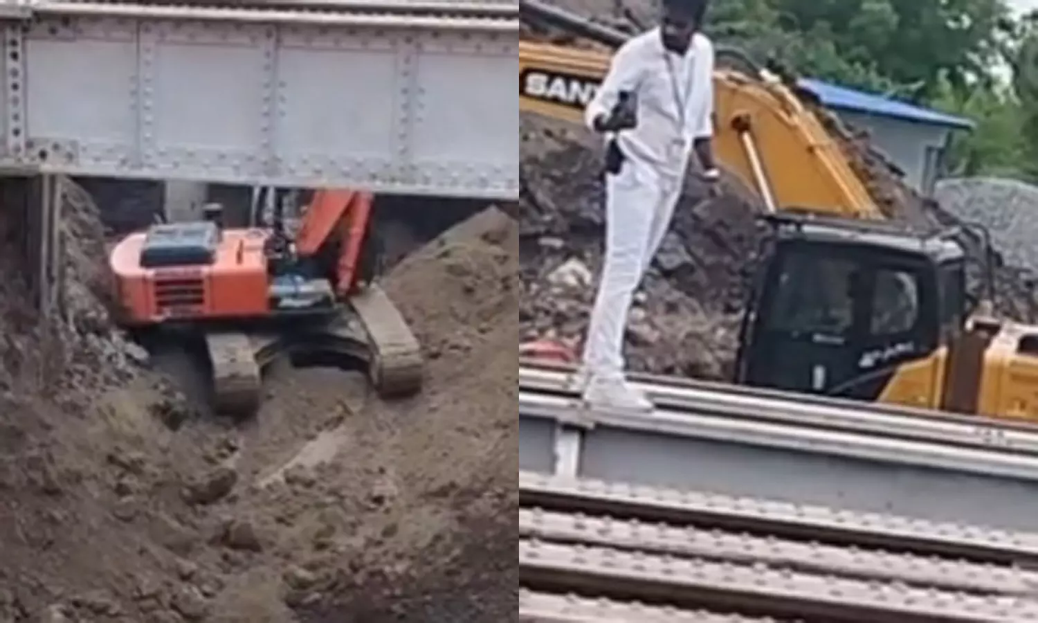 அரியலூர் அருகே தண்டவாளத்தில் மண்சரிவு - பயணிகள் ரெயில் நிறுத்தம்