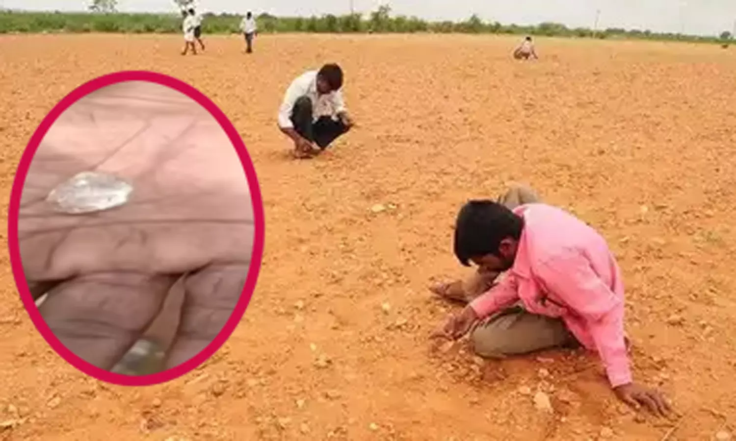 ஆந்திராவில் வயலில் கிடைத்த வைரக்கல் ஆந்திராவில் வயலில் கிடைத்த வைரக்கல்
